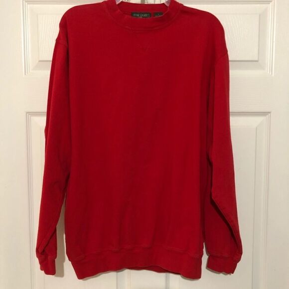TOM JAMES Men’s Red Pullover Sweater Size L - Picture 1 of 4